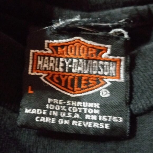 Harley-Davidson Men’s T-Shirt Sz L Black Atlanta GA Dealer Tee Short Sleeve - Picture 10 of 15